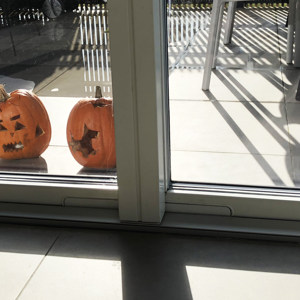 Cover plates for the sliding truck, when the door is closed